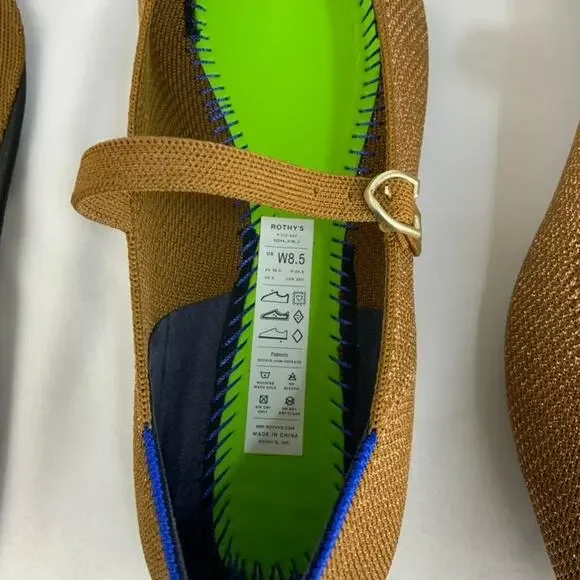 Rothy's The Point Mary Jane II Flats Bronze Women's Size 8.5 NIB - Picture 6 of 7